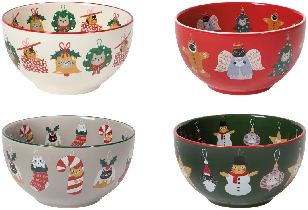 Everyday Bowls Bauble Cats Set of 4