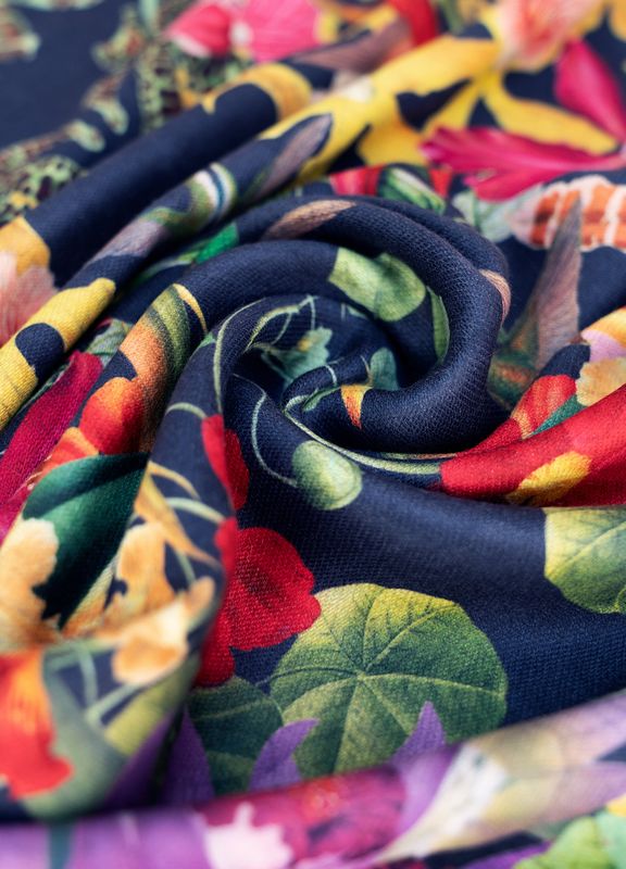 Lux Print Scarf Botanical Kaleidoscope