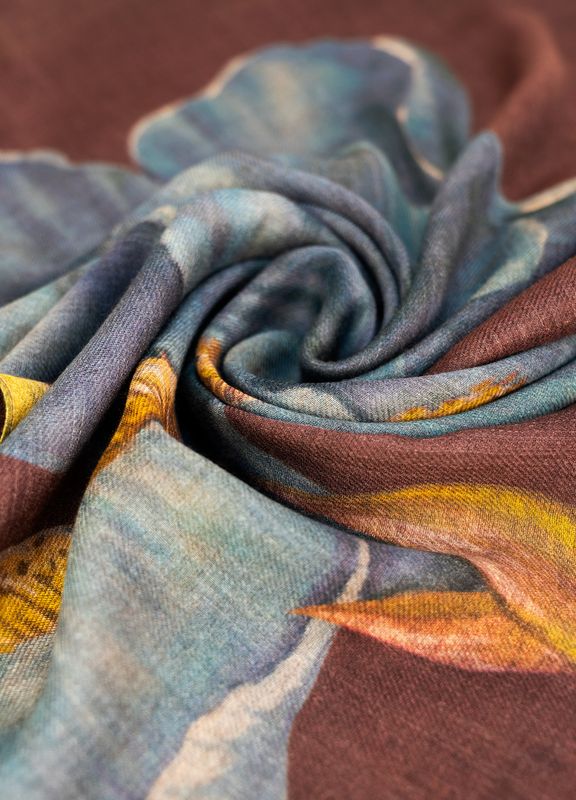 Wool Wrap Scarf Iris
