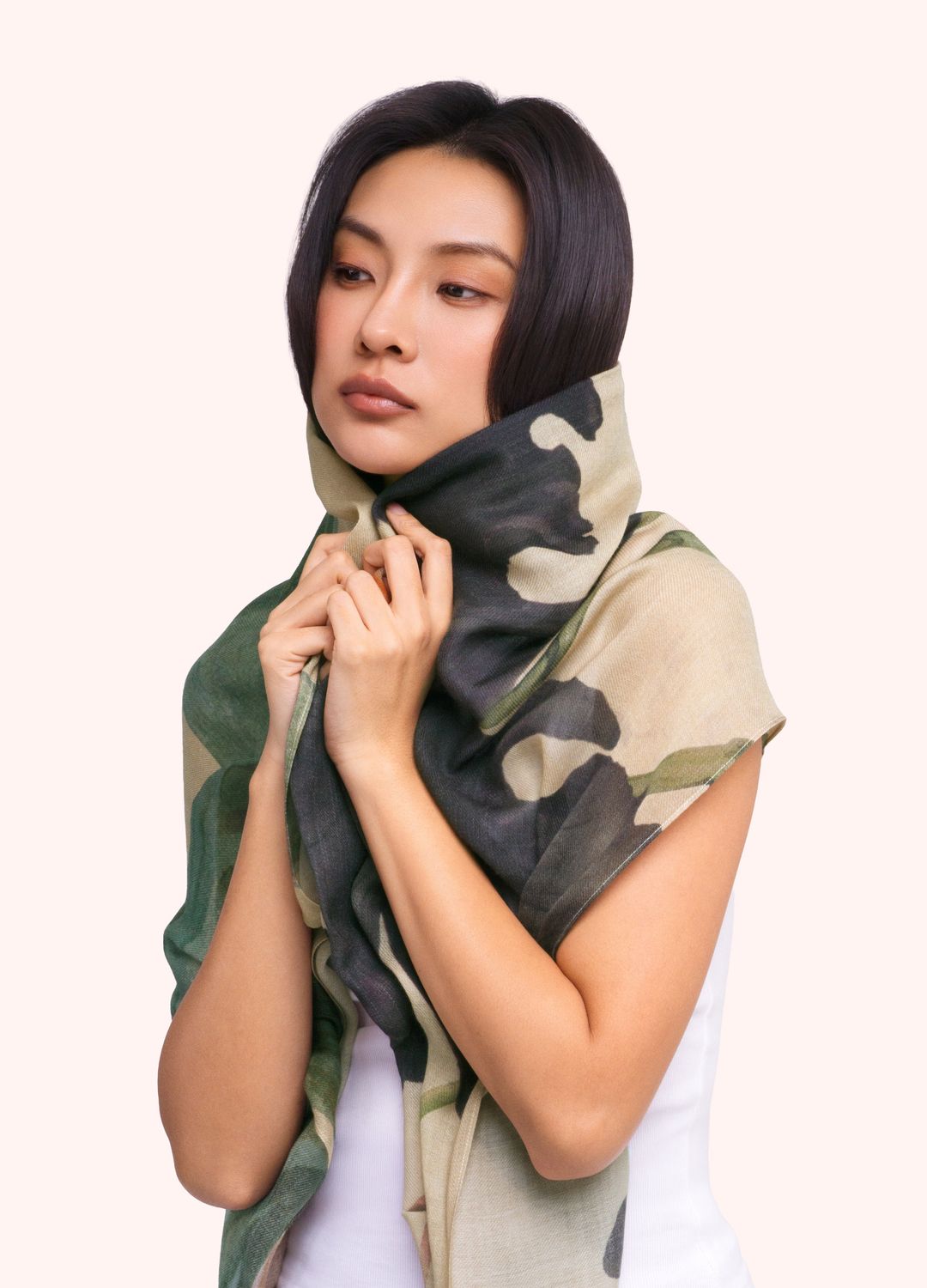 Wool Wrap Scarf Midnight Orchid