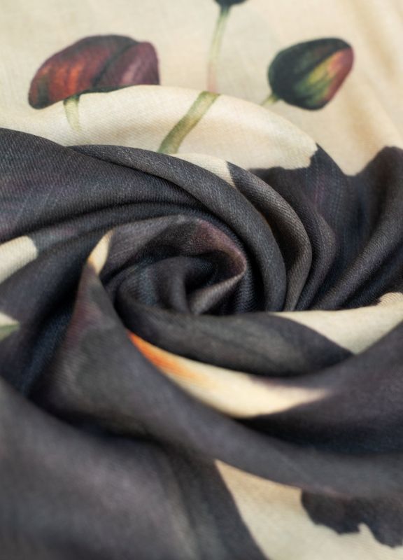 Wool Wrap Scarf Midnight Orchid