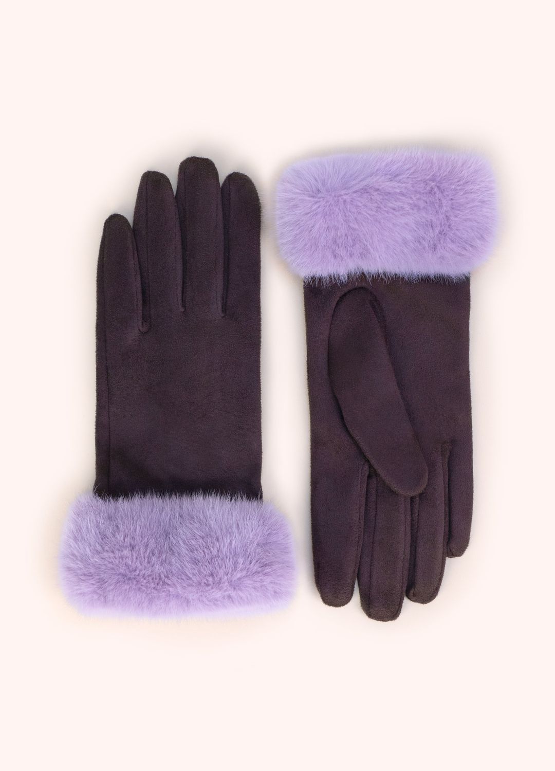Gloves Bettina Faux Suede/Damson
