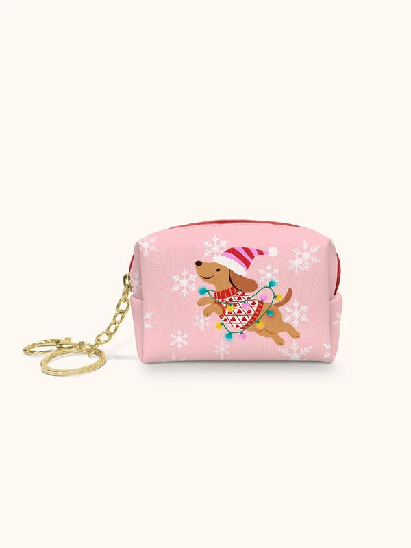 Keychain Pouch Cheer Christmas Dog