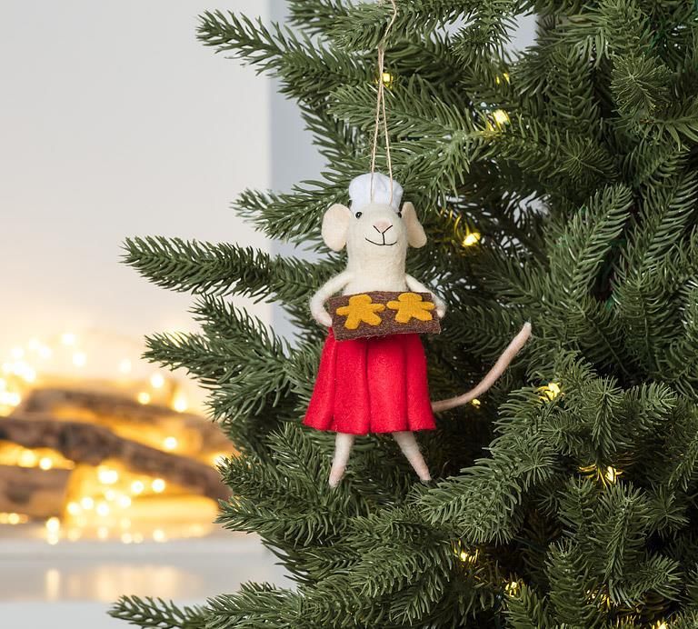 Felt Ornament Baking Mouse