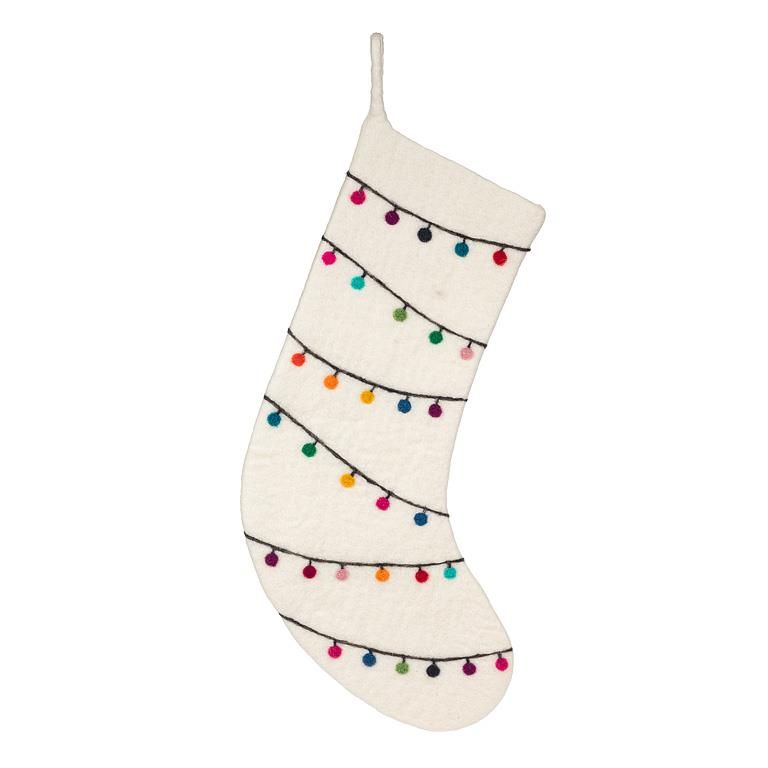 Stocking with Christmas Light Motif