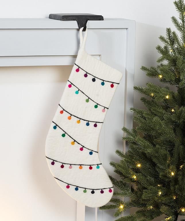 Stocking with Christmas Light Motif