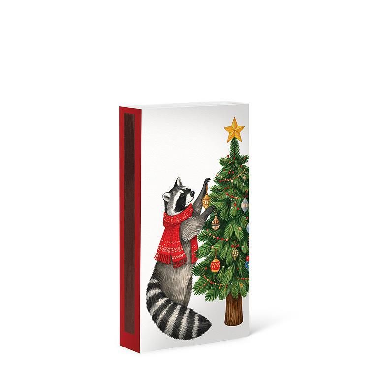 Matches Set of 45 Sticks Christmas Raccoons