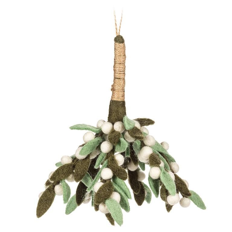 Ornament Felt Mistletoe Branch