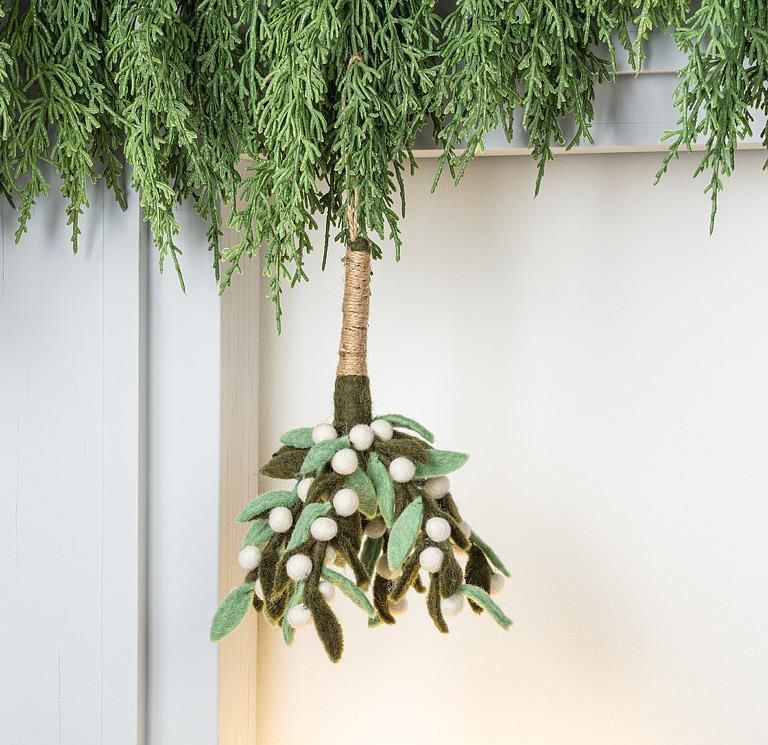 Ornament Felt Mistletoe Branch