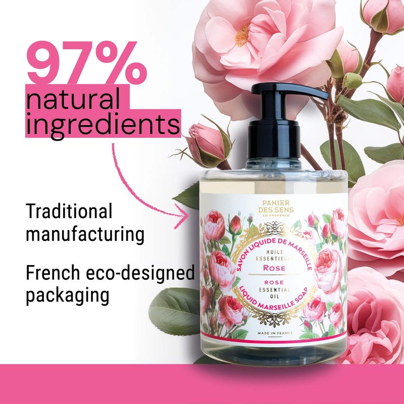 Liquid Marseille Soap Rose 500ml