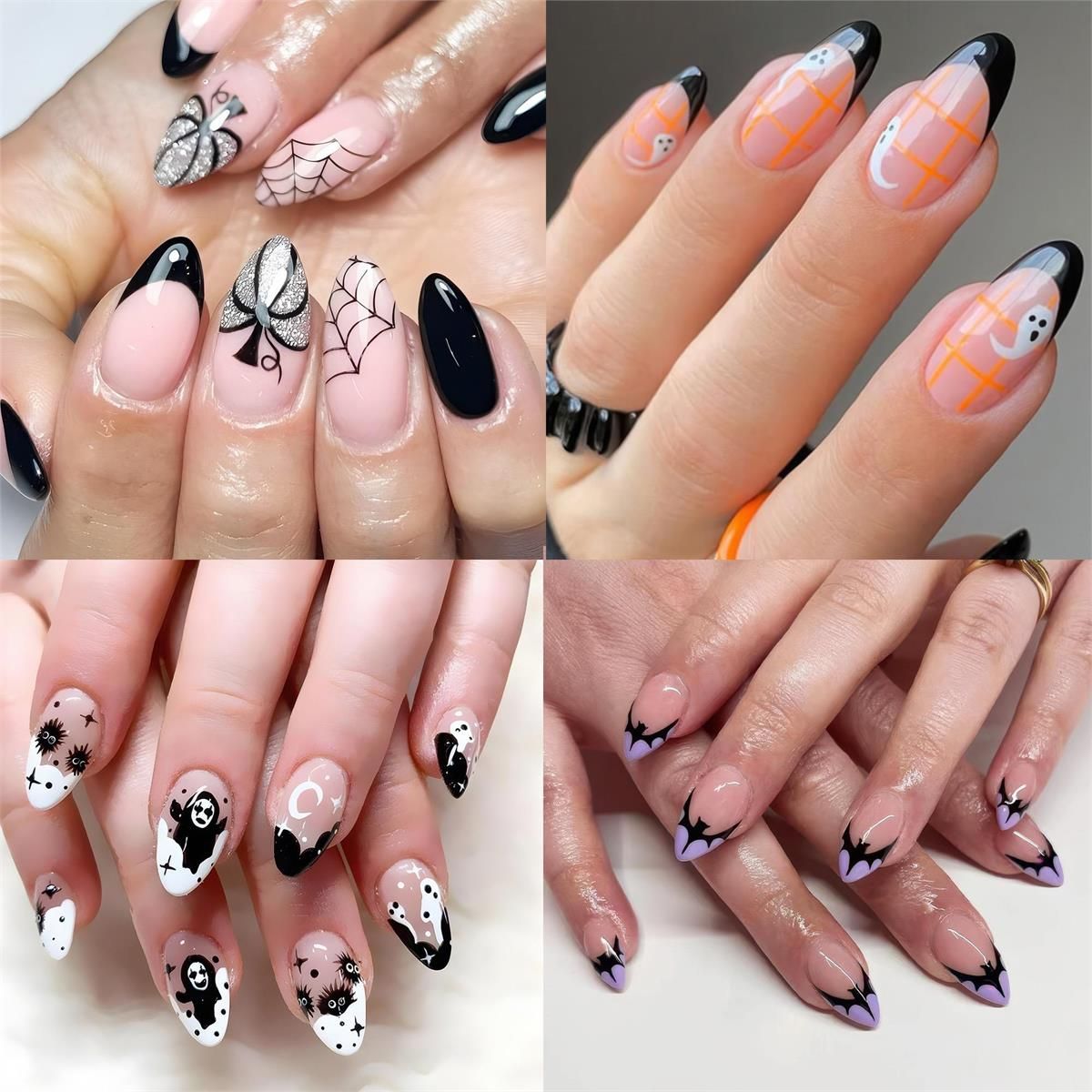 Medium Halloween Nails w/ Adhesive Tool Kit Assorted