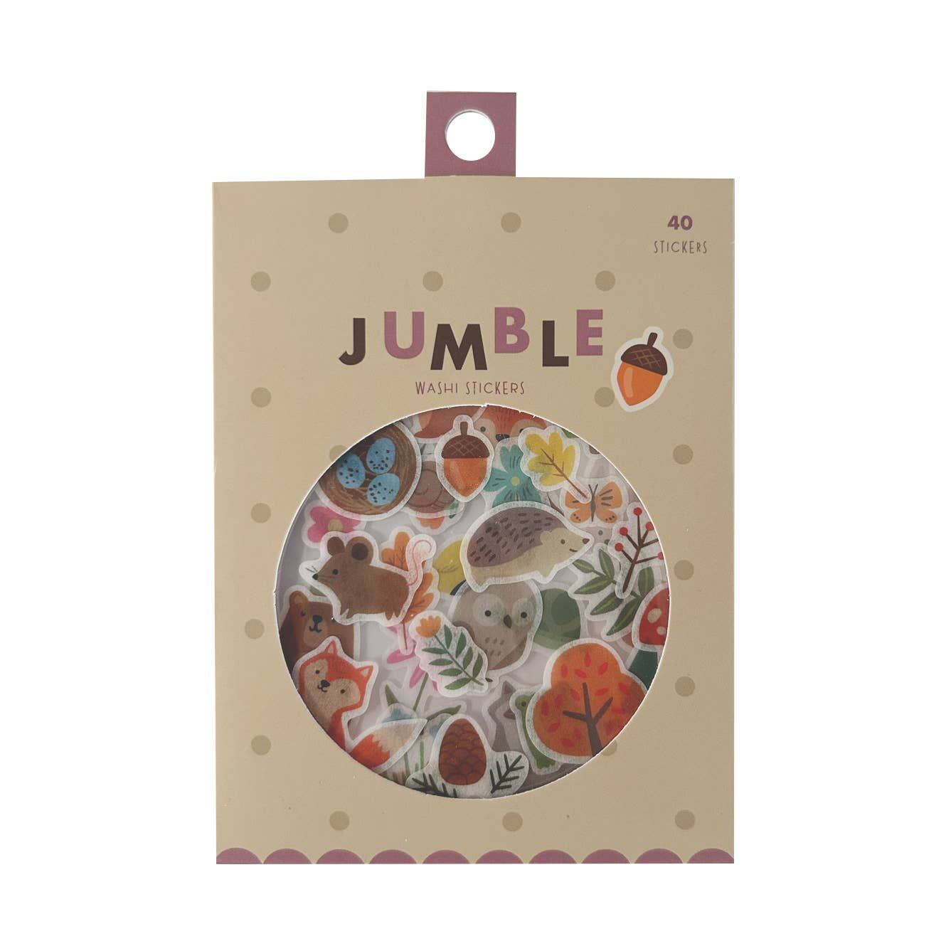 Woodland Friends Jumble Washi Stickers