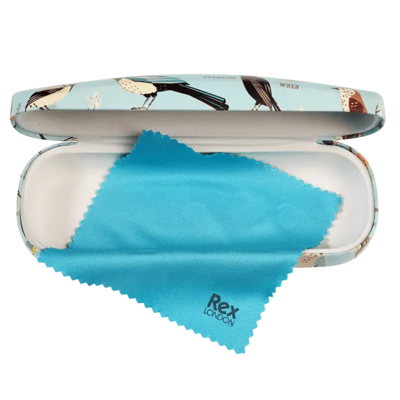 Glasses Case &amp; Cleaning Cloth Garden Birds
