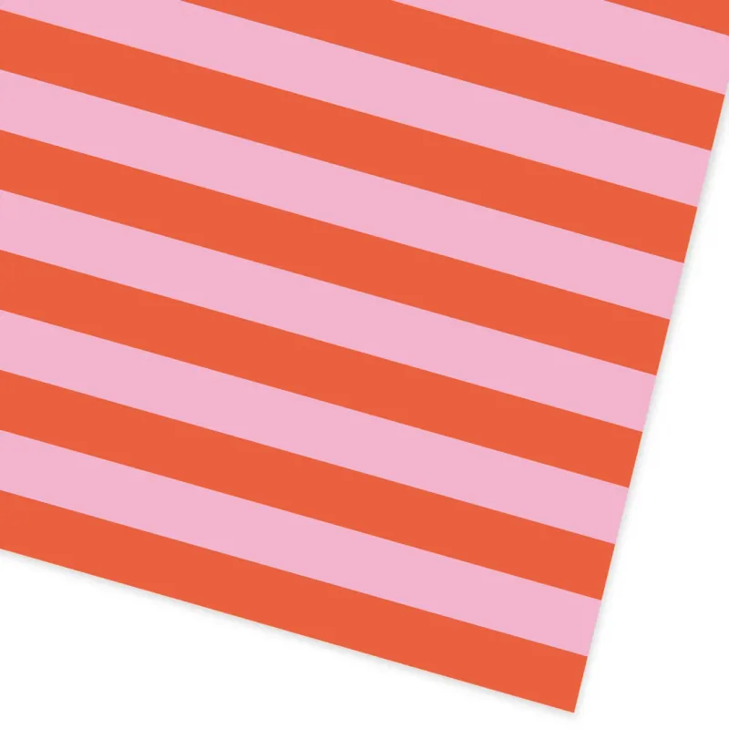 Pink and Red Stripe Gift Wrap 3m Roll