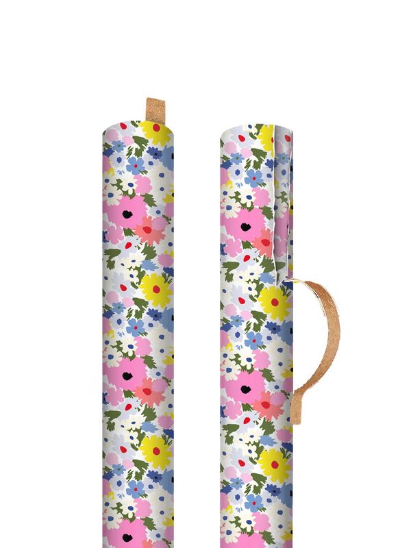 Floral Repeat Gift Wrap 3m Roll