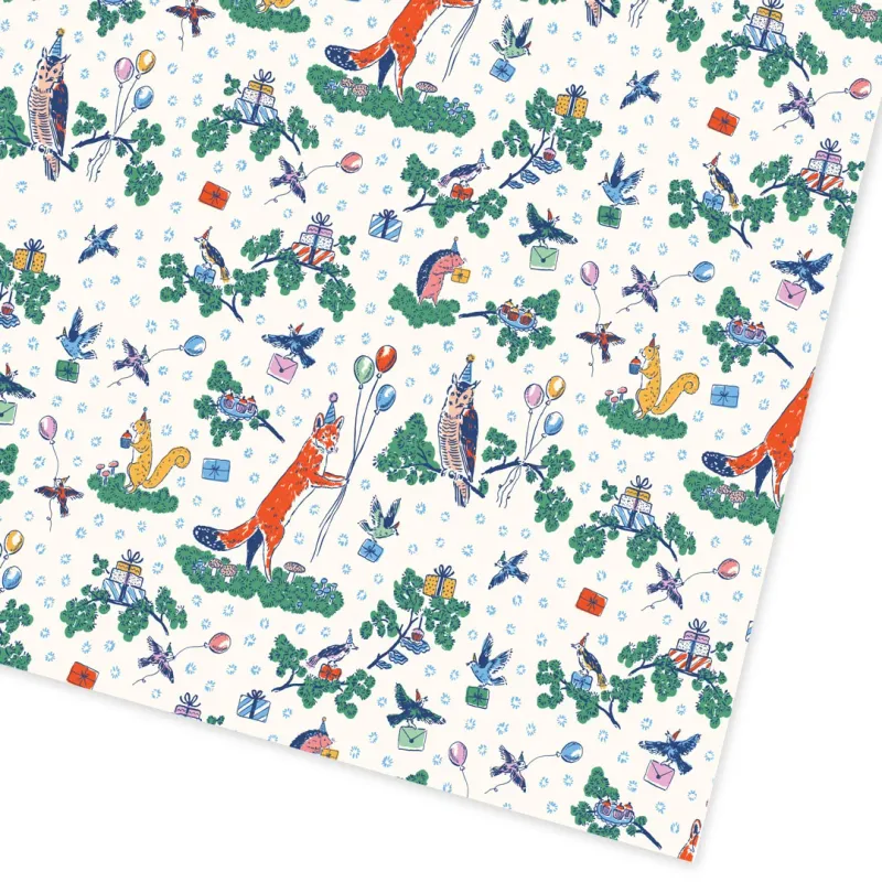 Woodland Party Gift Wrap 3m Roll