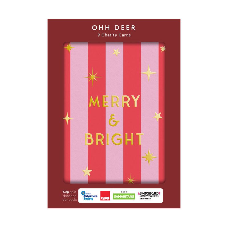 Boxed Christmas Cards Stripes and Checkered