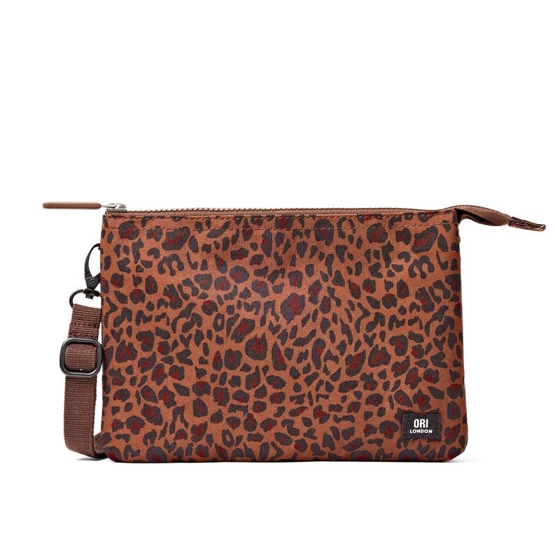 Carnaby XL Leopard Recycled Canvas Crossbody Bag