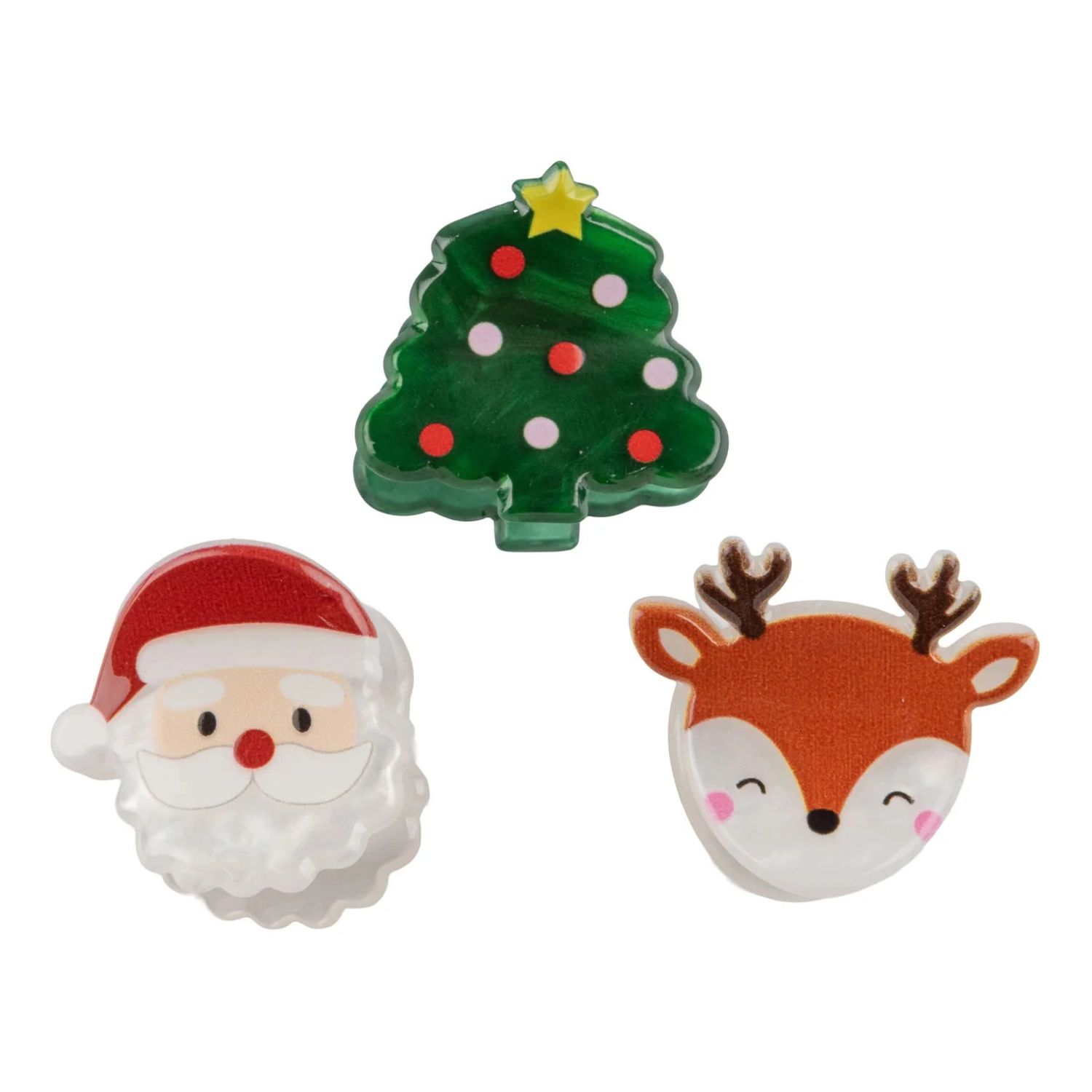 Christmas Mini Hair Clips Set of 3