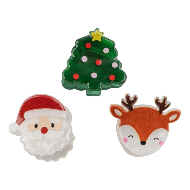 Christmas Mini Hair Clips Set of 3