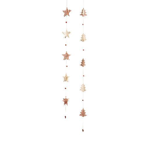 Garland Assorted Folded Paper Trees and Stars