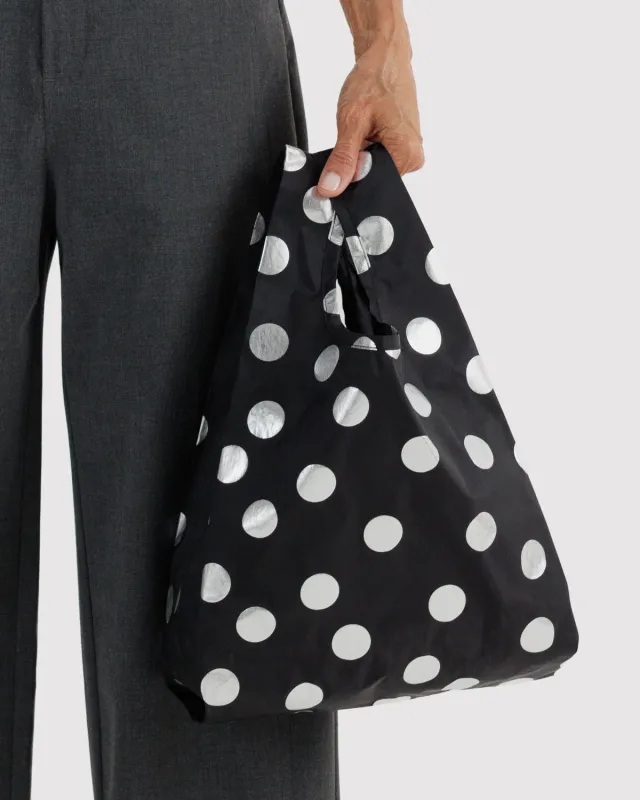 Baby Baggu Silver Metallic Polka Dot
