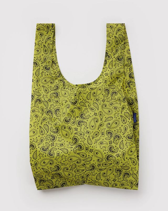 Standard Baggu Chartreuse Paisley