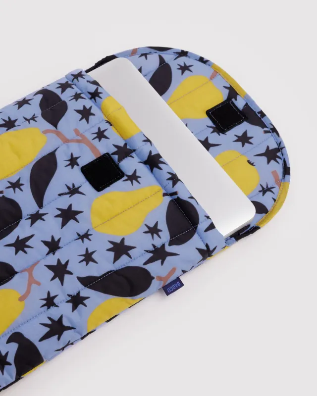 Puffy Laptop Sleeve 16" Golden Pears