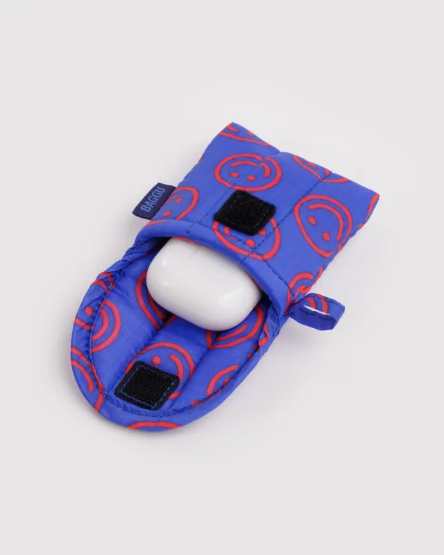 Puffy Earbuds Case Mini Cobalt Happy