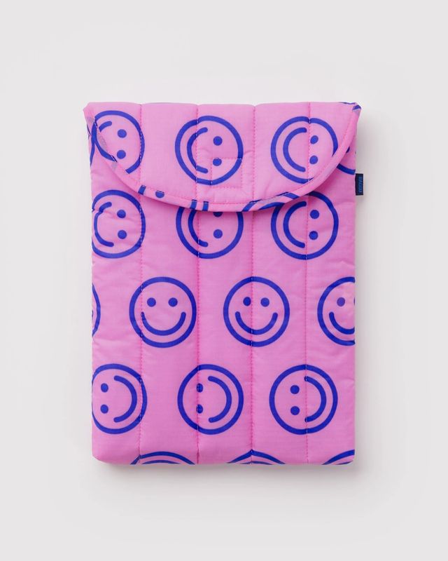Puffy Laptop Sleeve 16" Pop Pink Happy
