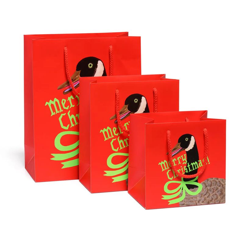 Christmas Goose Gift Bag Large