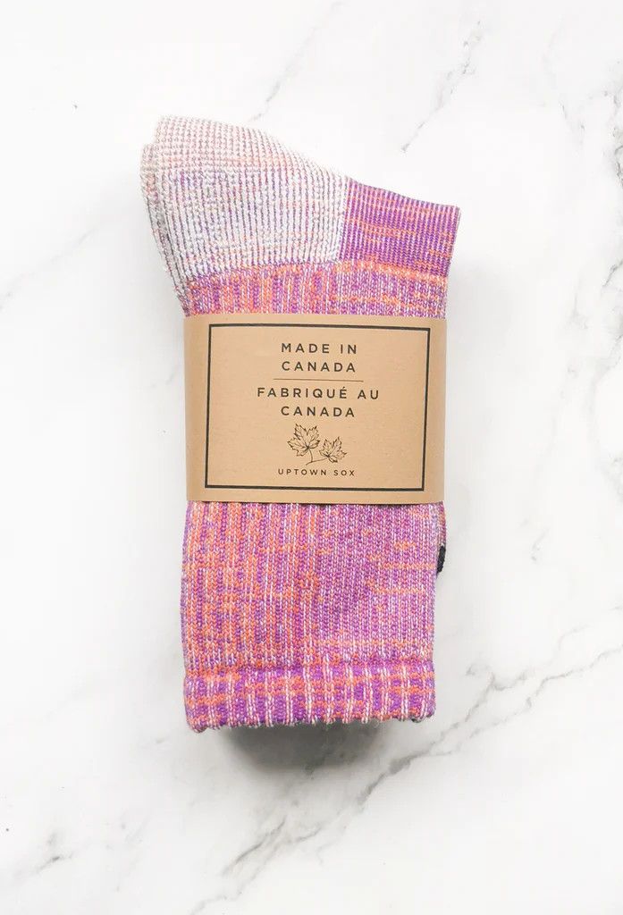 Women's Wool Socks Orange/Purple