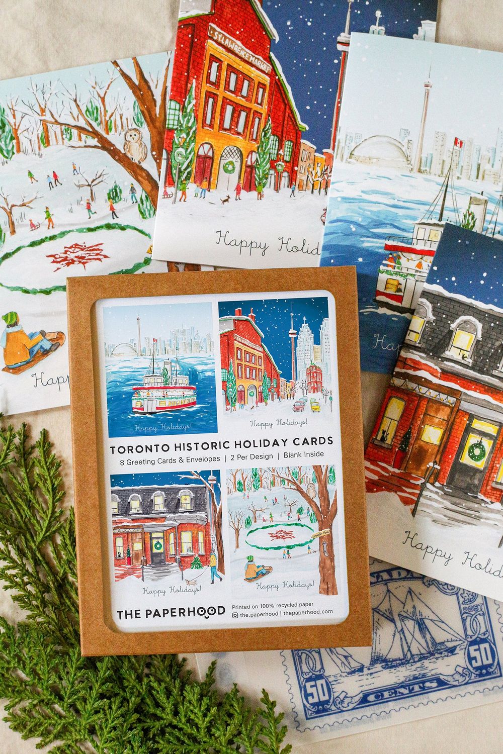 Boxed Set Assorted Toronto Historic Holiday Collection Set of 8