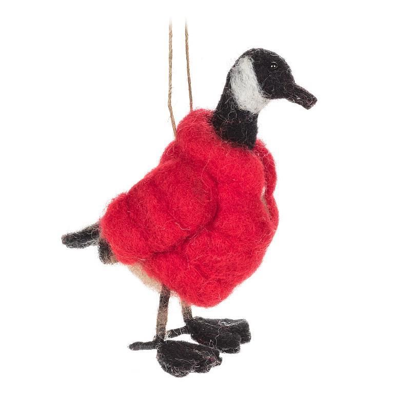Felt Ornament Canada Goose in Puffy Parka