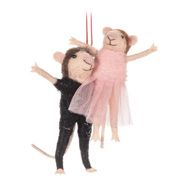 Felt Ornament Dirty Dancing Mouse Duo