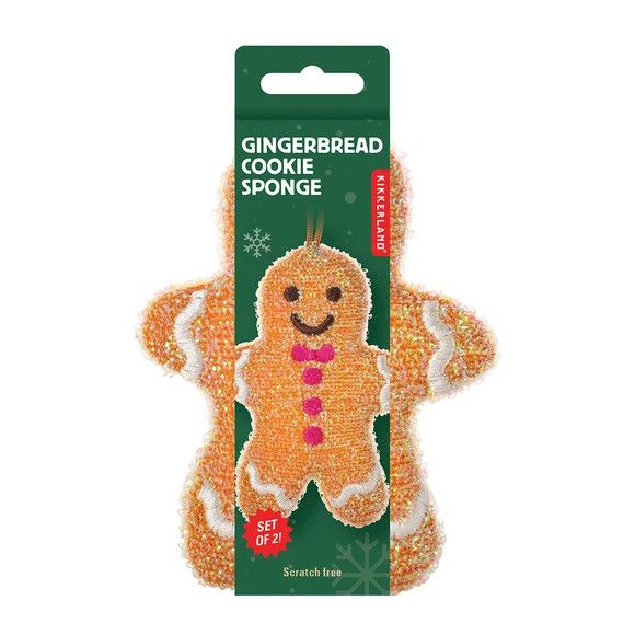 Gingerbread Cookie Scrub Sponge Set of Two