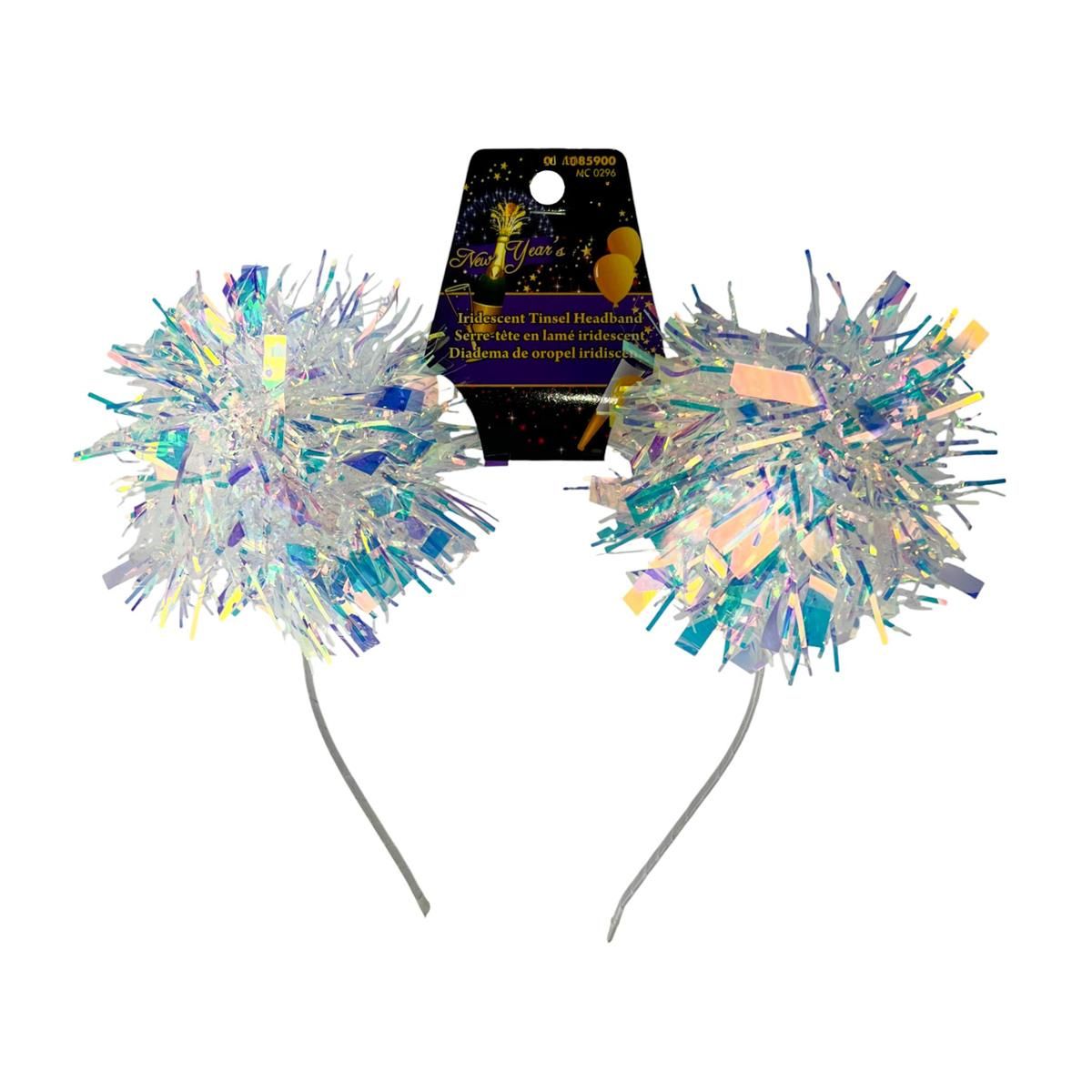 New Year's Iridescent Tinsel Headband