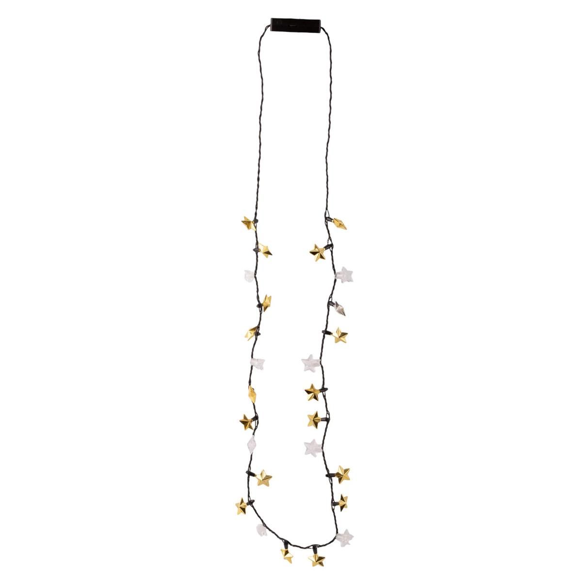 New Years 8 LED Star Blinking Necklace