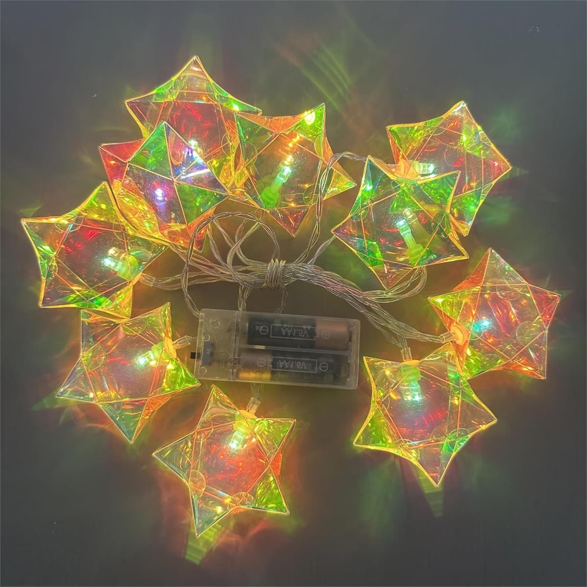 Iridescent Star String Lights