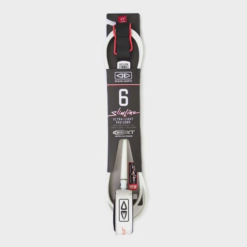 Ocean &amp; Earth Leash 6&#39; Slim Line Pro ONE XT, Colour: White