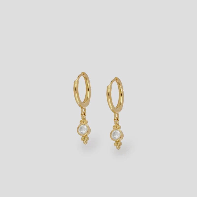 Earings The Blonde Chaos, Type: Indian dot huggies Pair