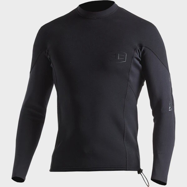 Hurricane Mamba Wetsuit Top, Colour: Black, Size: S