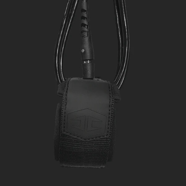 Hurricane 7mm 7ft DBL-Swivel Leash, Size: 7&#39;, Thickness: 7mm, Colour: Midnight Black