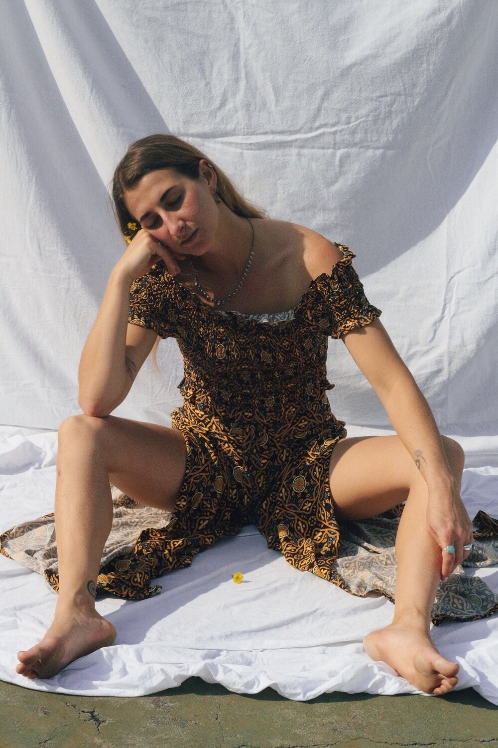 #Sunseed Threads Acacia Wrap Pants, Colour: Cafe Med Print, Size: S/M