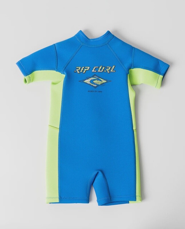 Rip Curl Groms Omega S/S Spring Suit Blue, Size: 2, Thickness: 2mm