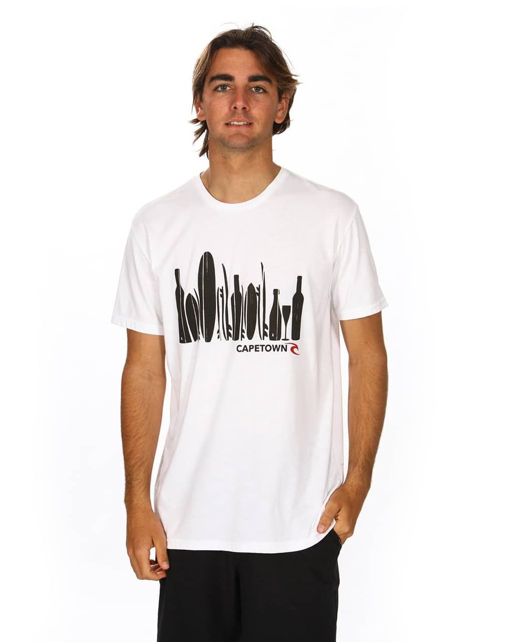 Rip Curl Bottles And Boards Tee, Colour: White, Size: S