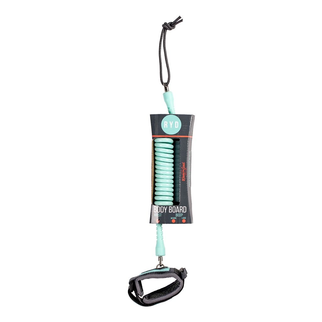 RYD 7mm Bodyboard Wrist Leash, Thickness: 7mm, Colour: Aqua/Grey