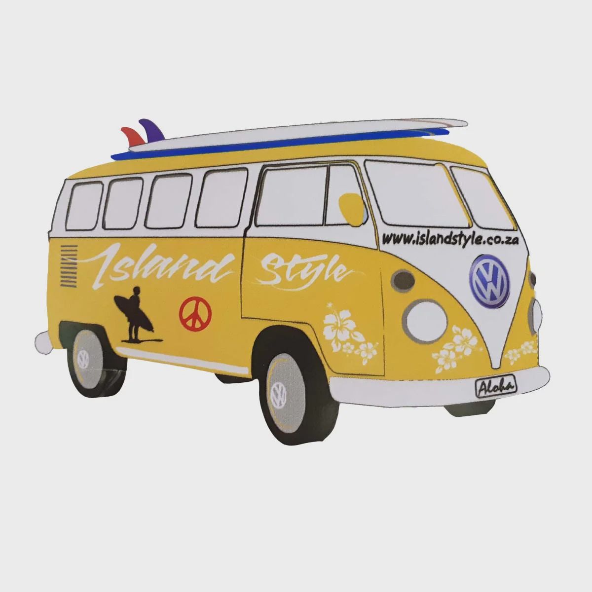 Island Style VW Fleetline Kombi Sticker, Colour: Yellow