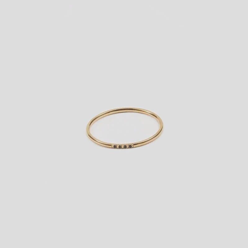The Blonde Chaos Black dainty Ring SS