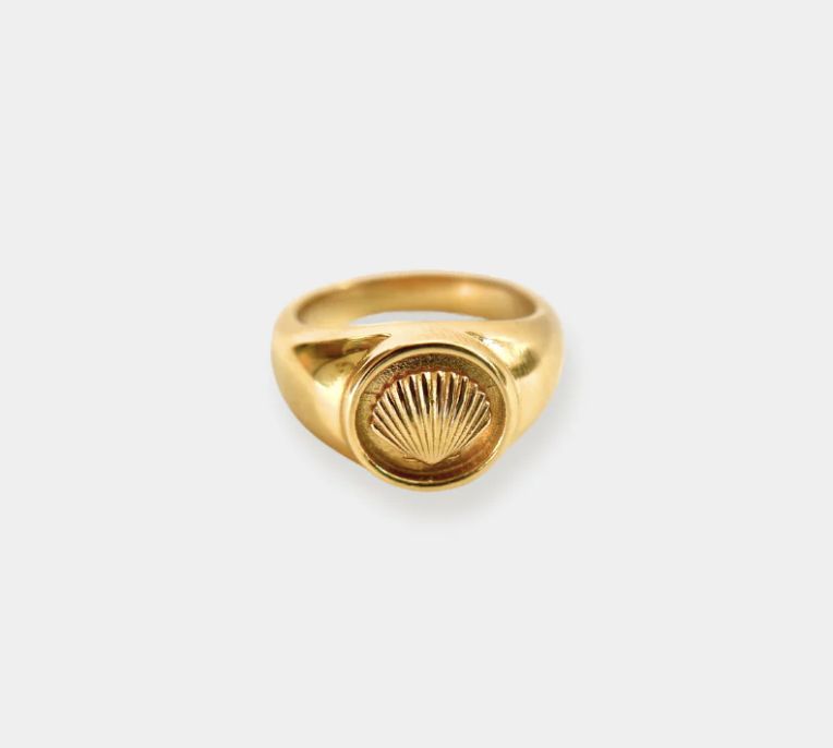 The Blonde Chaos Shell Signet Ring SS